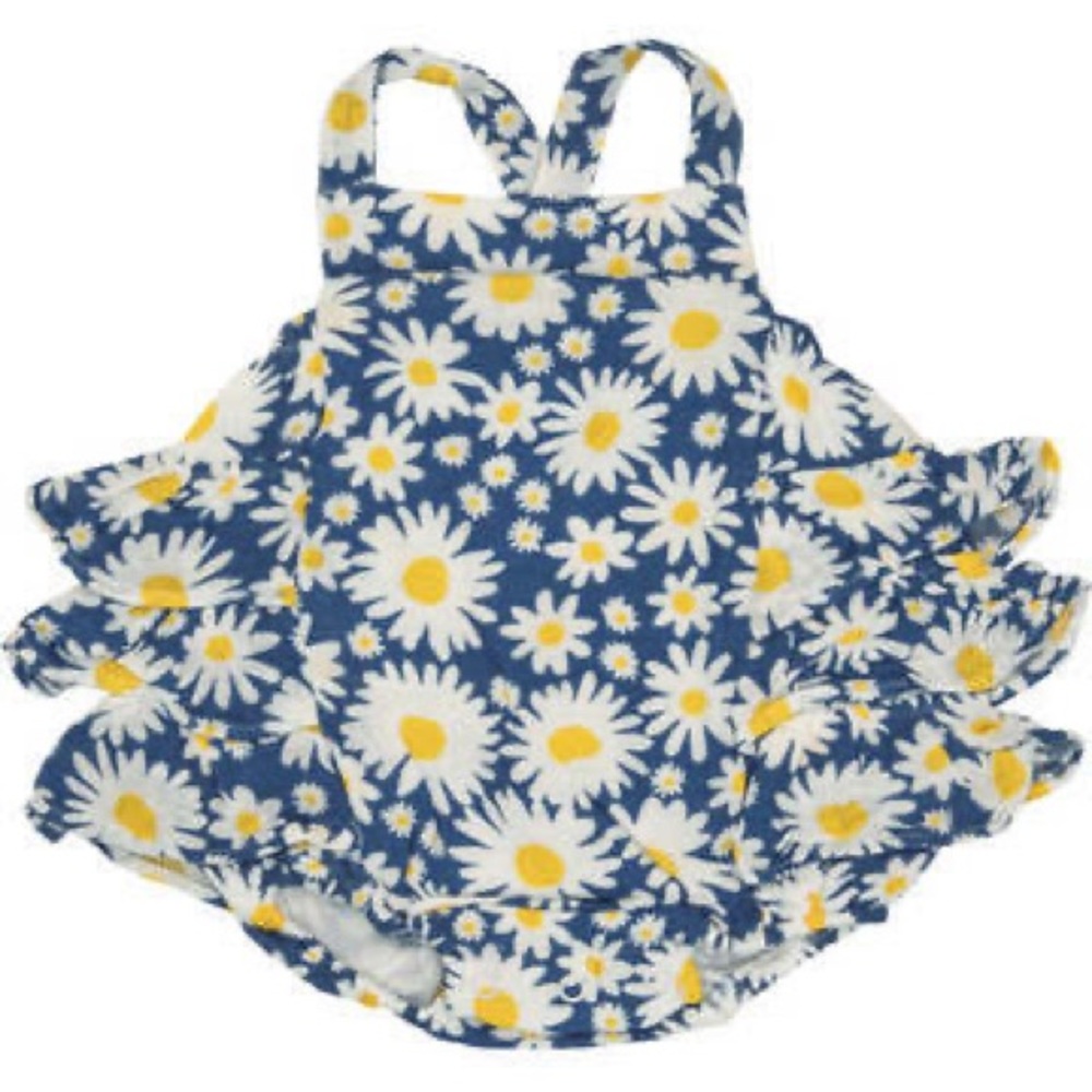 Angel Dear Daisy Days ruffle sunsuit romper, 12-18M, NWT!
